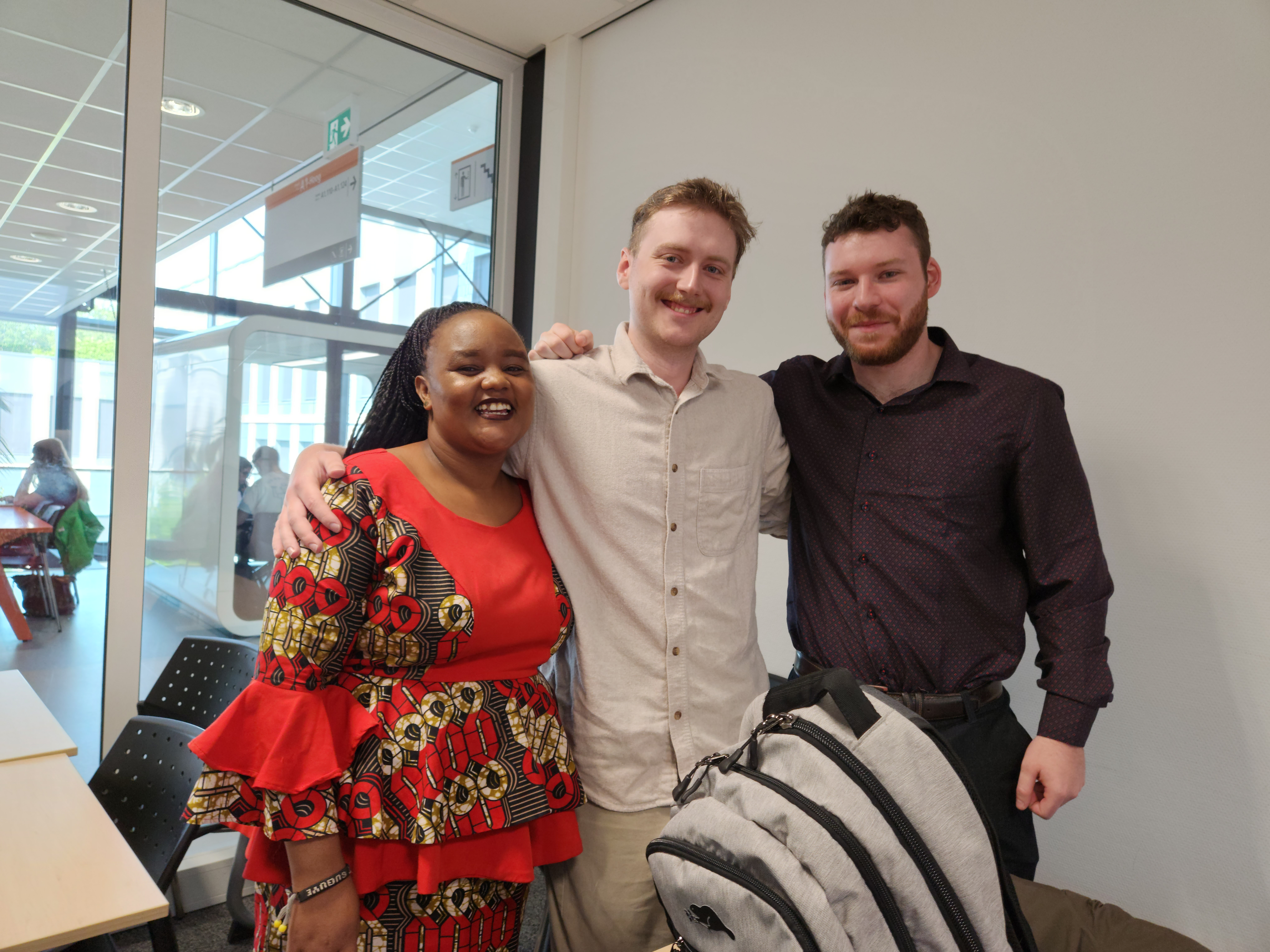Photo of my project team after presenting our marketing pitch.