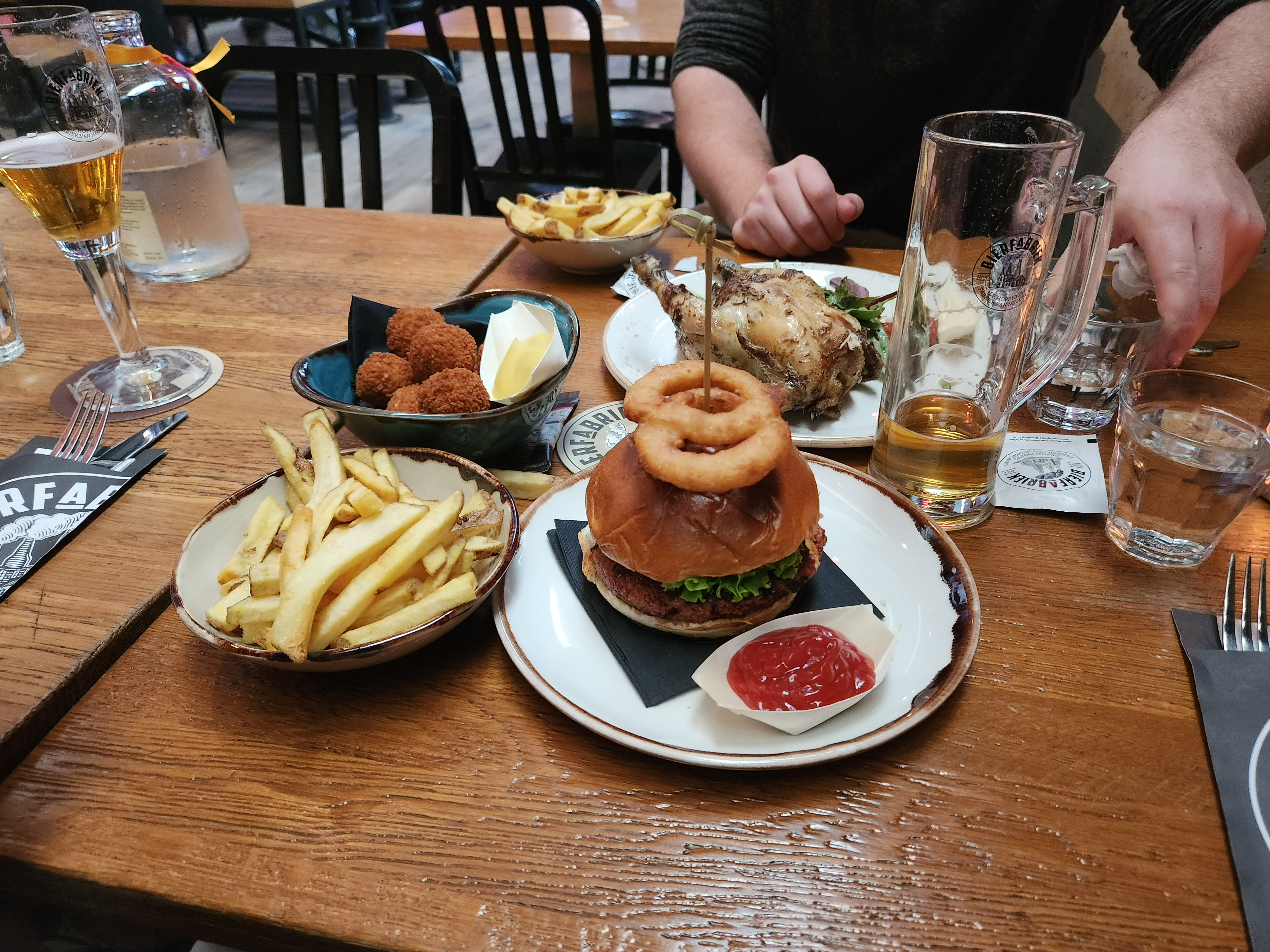 A photo of one of the meals I shared with my new friends in Amsterdam