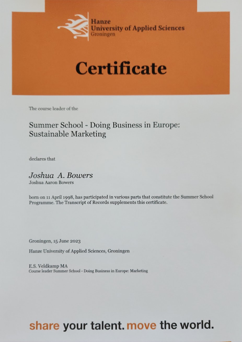 Image scan of Certificate
